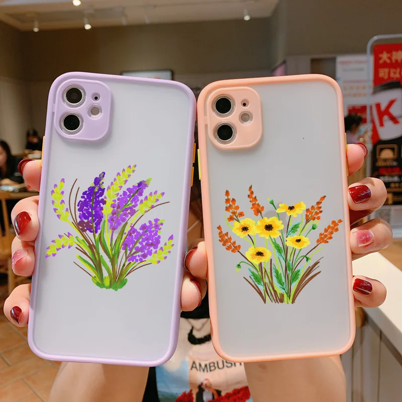 Чехол для телефона векторный с цветами iphone X XR XS Max 11 12 13 mini Pro 7 8 plus SE 2020 жесткие