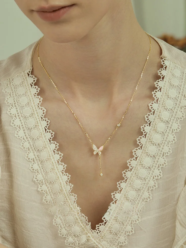 Женское ожерелье из стерлингового серебра 925 пробы полное кристаллов 2024 новая