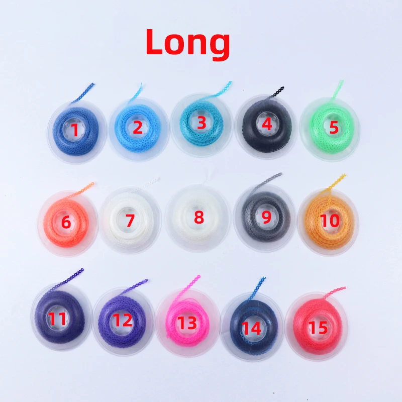 

10 Rolls Dental Orthodontic Power Chain 4.0mm Long Type Rubber Band Elastic Chain Short Closed Elastic Super Power Chain