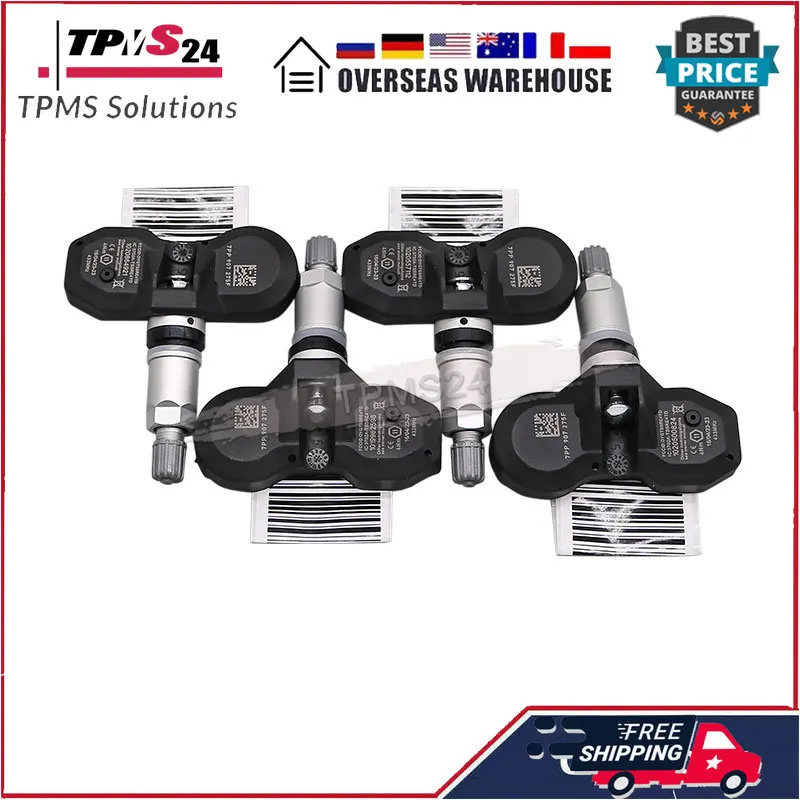 Датчик давления в шинах автомобиля TPMS 7PP907275F, 4 шт., для audi A4, B7, B8, A6, C6, A8, D4, Q7, R8, RS4, S4, S6, Porsche, для vw Touareg
