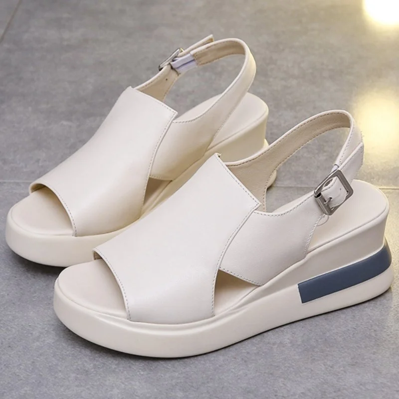 

Fashion Open Toe New Women's Sandals Summer 2023 Non-Slip Outdoor Womens Sandals Wedge Buckle Footwear Female Shoes For Women
