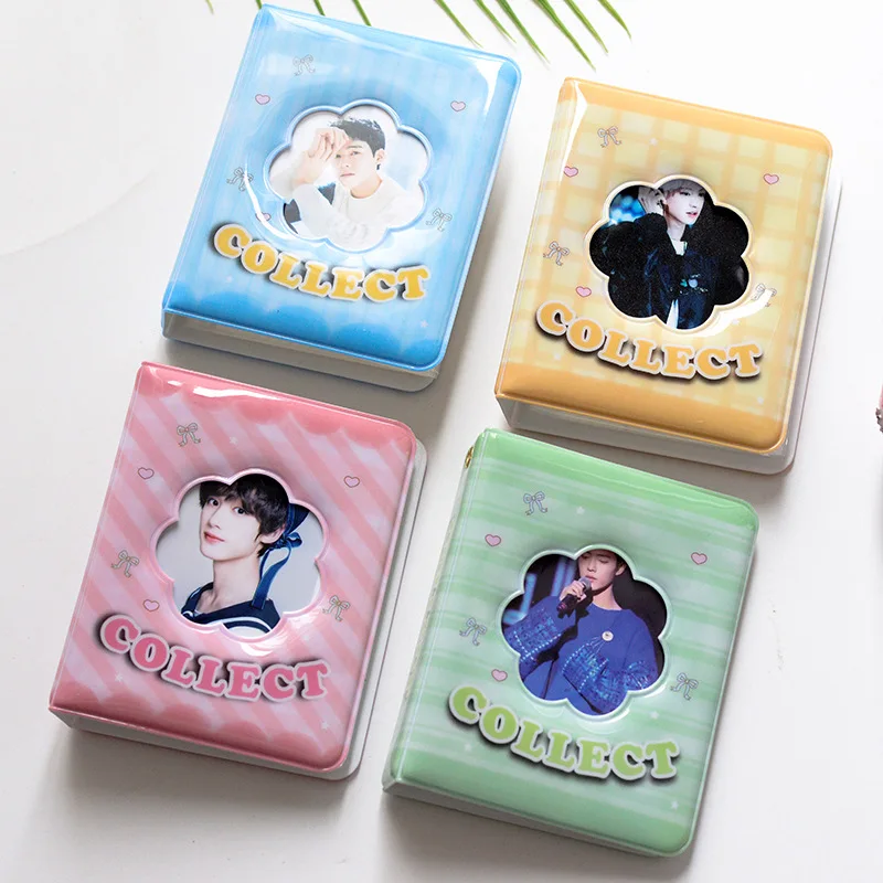 

Ins Kawaii цветок держатель для фотокарт книга 36 карманный мини 3 дюйма Kpop связующий идол фото коллекционный альбом для Instax Mini Polaroid