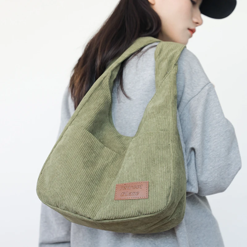 

Вельветовая сумка через плечо для женщин, зима 2022, дизайнерский тренд 2022, большой шоппер, сумки высокого качества для покупок, женская сумка ...