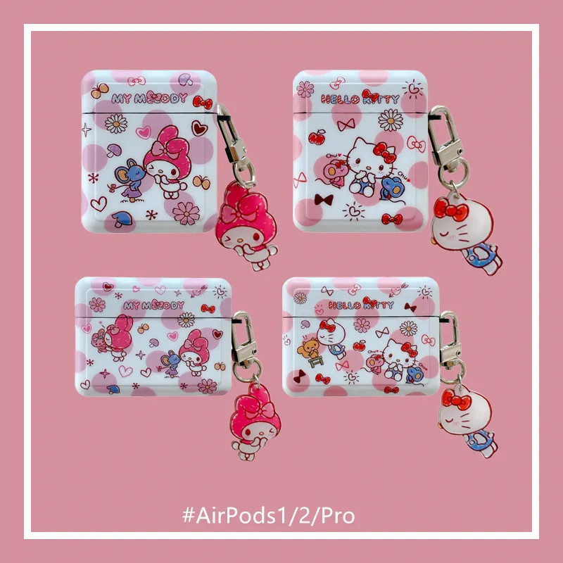 

Мягкий силиконовый чехол для Airpods Pro 3 с мультяшным принтом КТ, кот, мелодия, симпатичные стильные Airpods 1, 2, чехол для беспроводных наушников ...