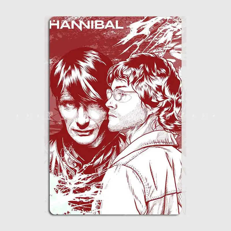 

Постер с надписью Will And Hannibal, металлическая табличка, настенная пещера, кухонные тарелки на заказ, жестяной знак, постер