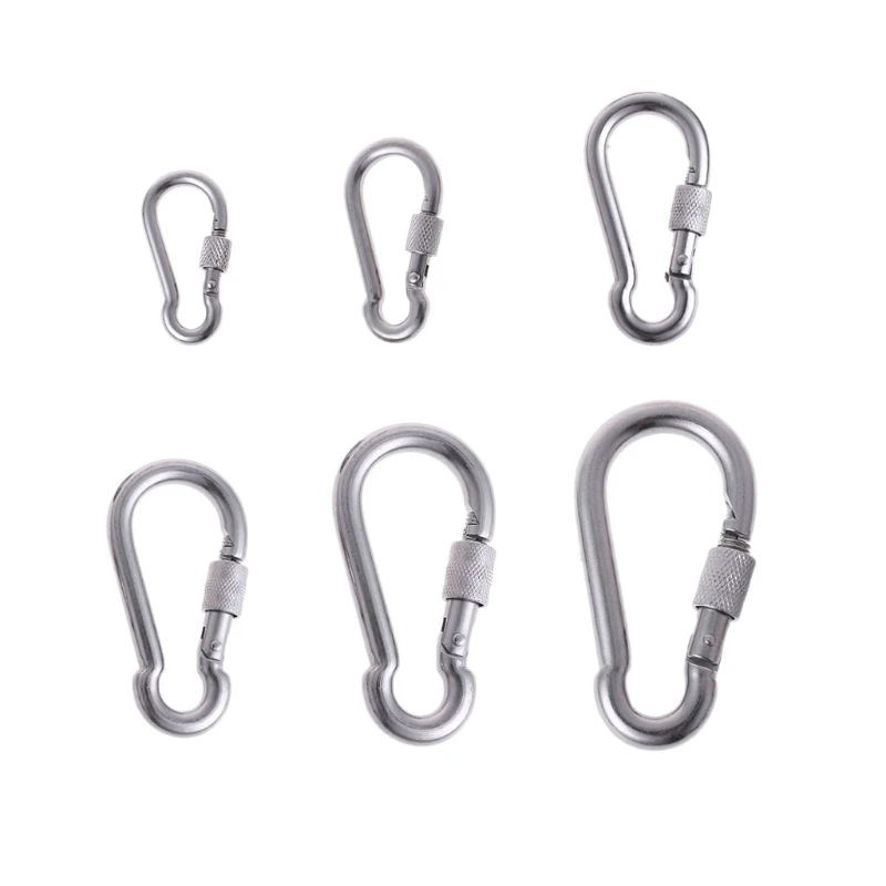 

Новинка 2022, карабин из нержавеющей стали, карабин, безопасная Пряжка, брелок с винтовым замком