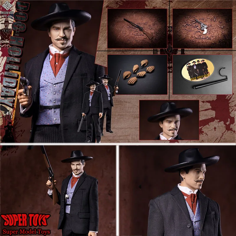 

In Stock PRESENT TOYS PT-SP25 1/6 Male Soldier Legendary Gunner Doc Holliday Model 12'' Action Figure Full Set Collectible Toy