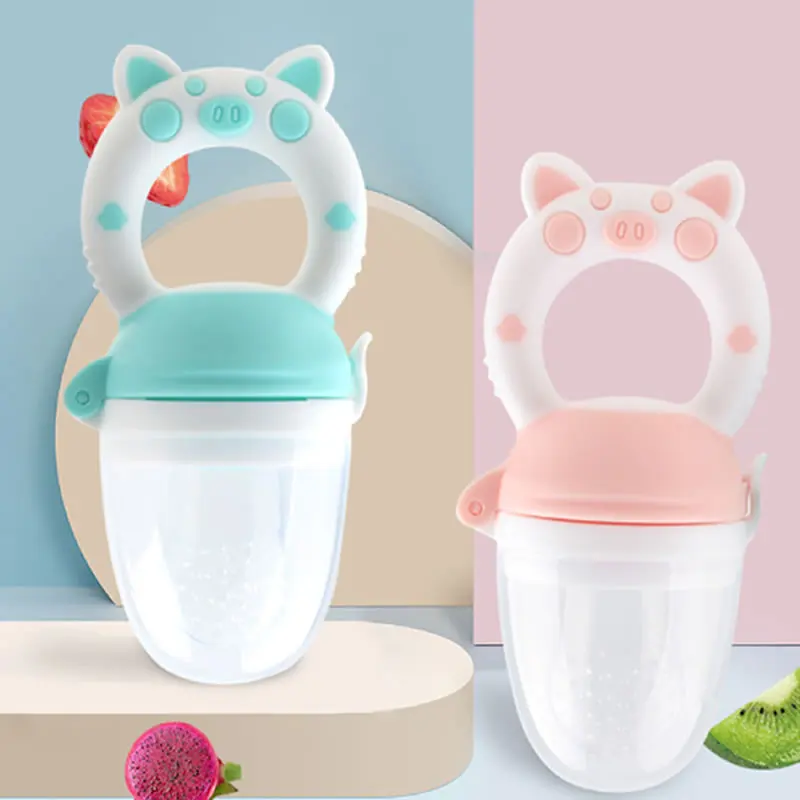 40PCS Baby Food Feeding Juice Extractor Pacifier Cup Baby Baby Feeding Bottle Silicone Gum Fruit Vegetable Bite Eat Auxiliary