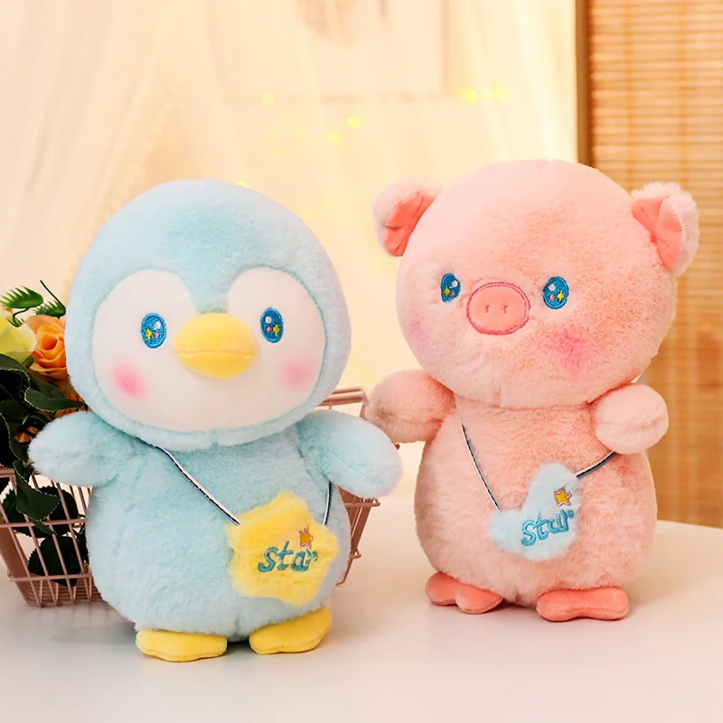 

1pc 25CM Cute Penguin Pig Alpaca Plush Toys Cartoon Animal Dolls Stuffed Soft for Children Kids Birthday Decor Gifts