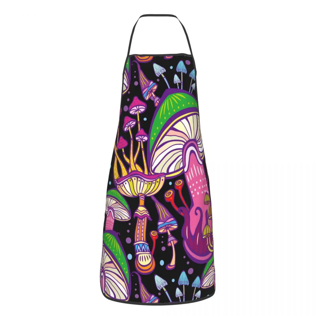 

Colorful Mushroom Apron Cuisine Cooking Baking Gardening Bib Garden Antifouling Pinafore for Men Women