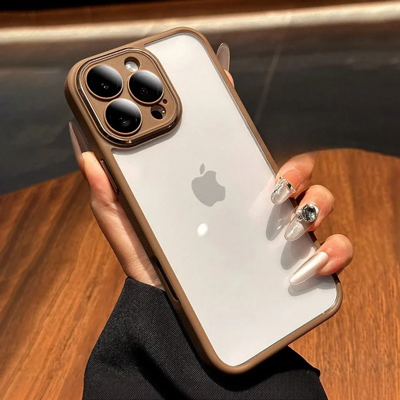 Оригинальный золотой чехол для iPhone 16 Pro Max стеклянный защитный камеры 15 13 12 14