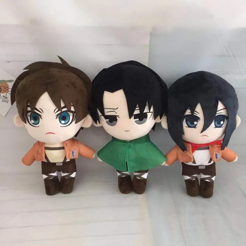 

Anime Attack on Titan Plush Doll Toy Levi Ackerman Cute Soft Stuffed Pillow Kids Gift 20cm 45cm