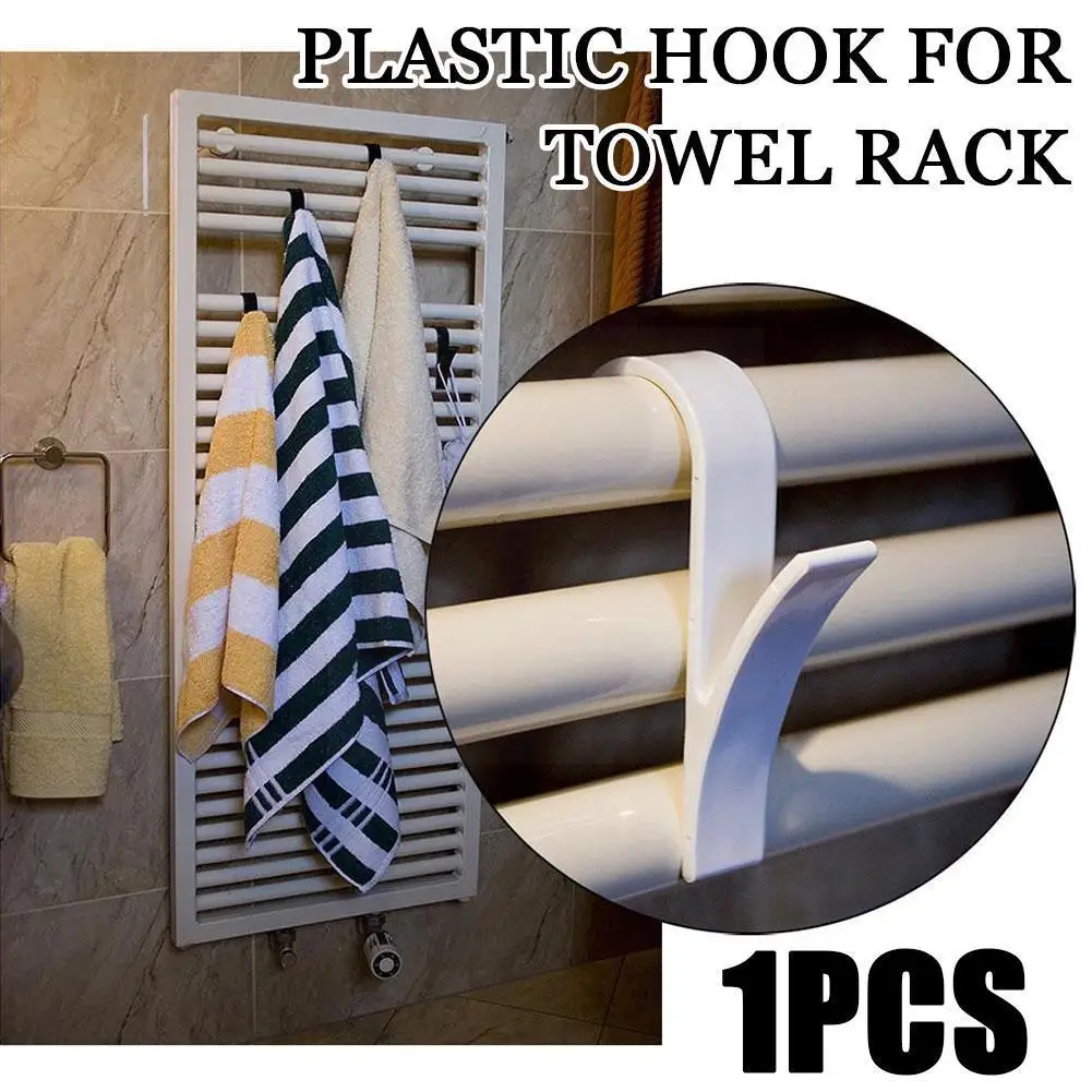 

High Quality Hanger For Heated Towel Radiator Rail Clothes Hanger Bath Hook Holder Percha Plegable Scarf Hanger White E3T4