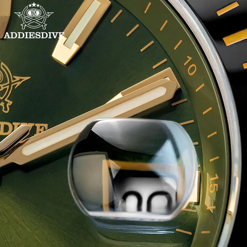 Фото ADDIESDIVE 41 мм часы для мужчин 20Bar AD2510 супер светящиеся reloj hombre relogio masculino мужские стальные водонепроницаемые кварцевые часы №2