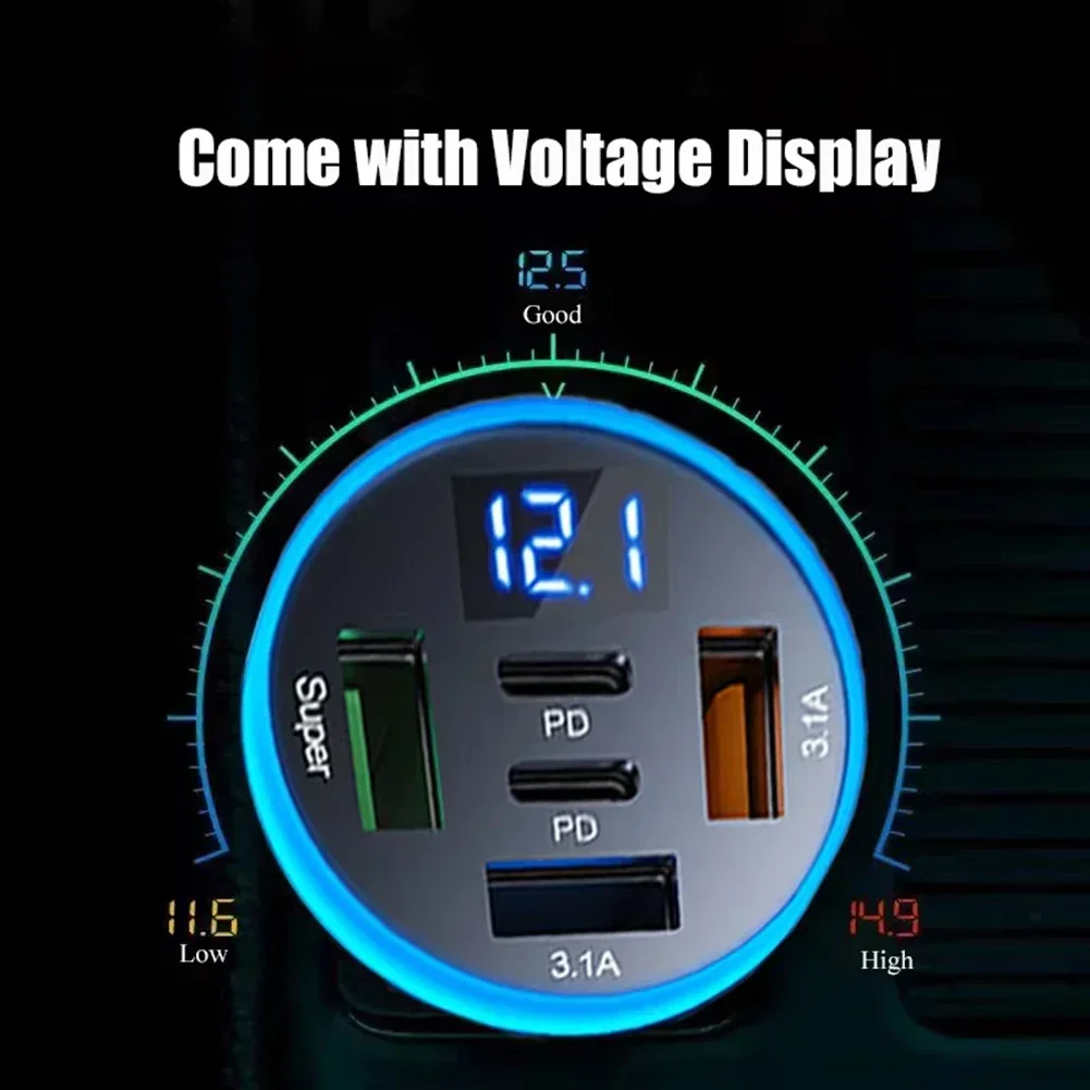 5 в 1 USB-адаптер для зарядного устройства автомобильные телефоны быстрые зарядные