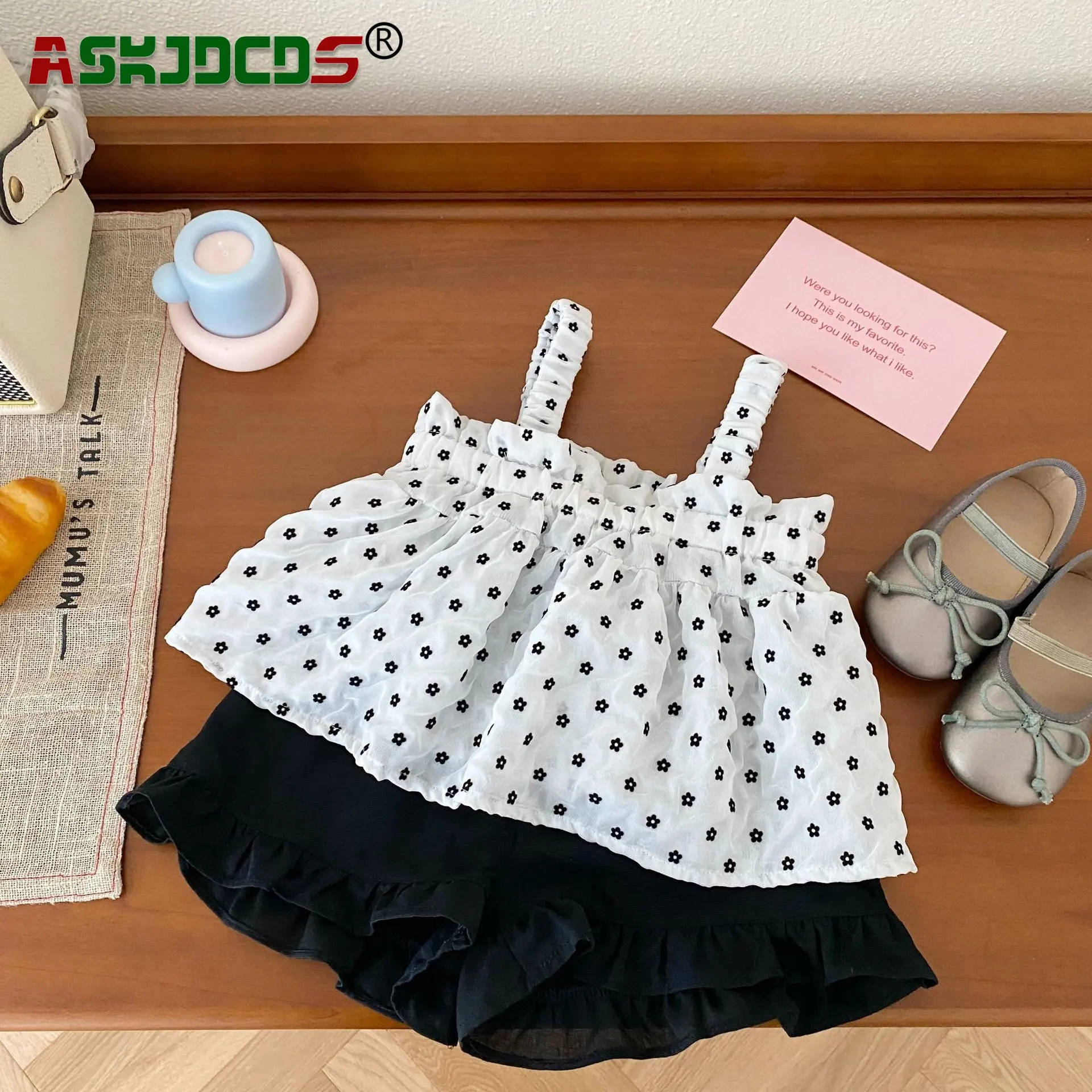 

Топ и однотонные шорты для маленьких девочек, удобная Милая летняя одежда, комплект из 2 предметов для младенцев