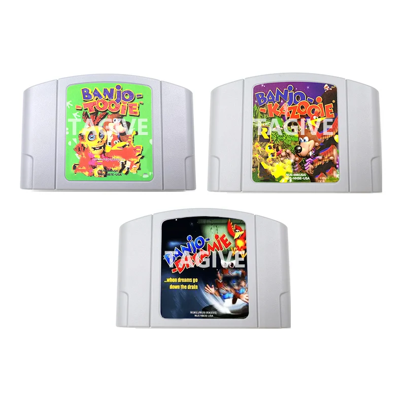 

Карта памяти в сером корпусе для 64bit Game Banjo Kazooie Banjo-toie dreмульской вечевечерние, версия для США, английский язык, сохранить