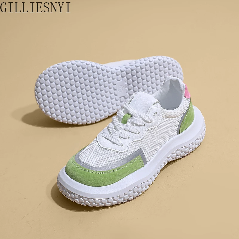 

2022 New Summer Women's Shoes Platform Breathable Sneakers Casual Soft Ladies Vulcanized Shoes Outdoor Non-slip Sports Shoes