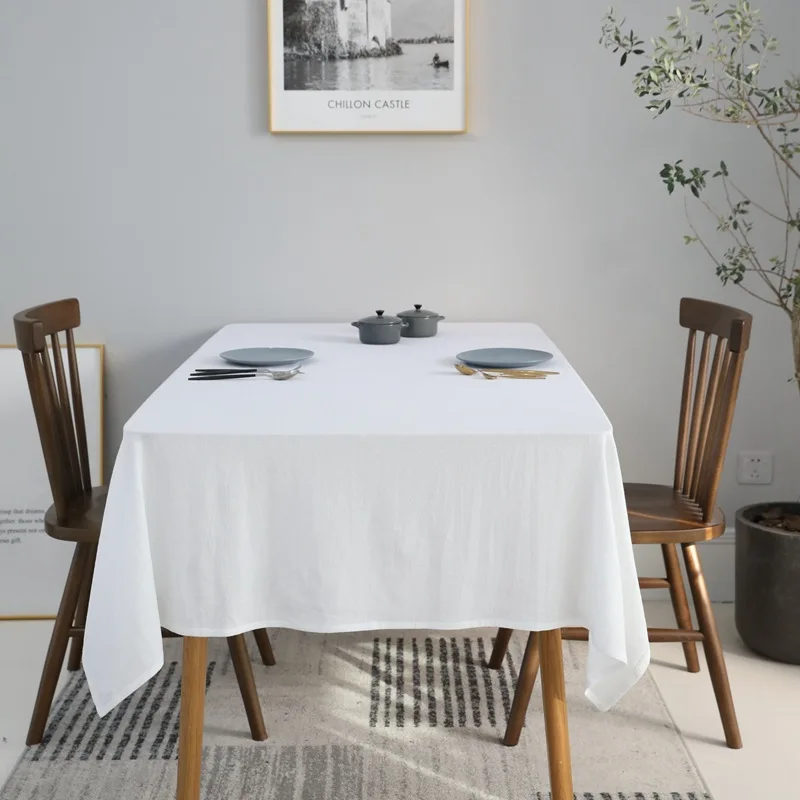 Прямоугольная скатерть из 100% хлопка, необрастающая скатерть, декоративная крышка для стола в фермерском доме для столовой/вечеринки/шведского стола/свадьбы