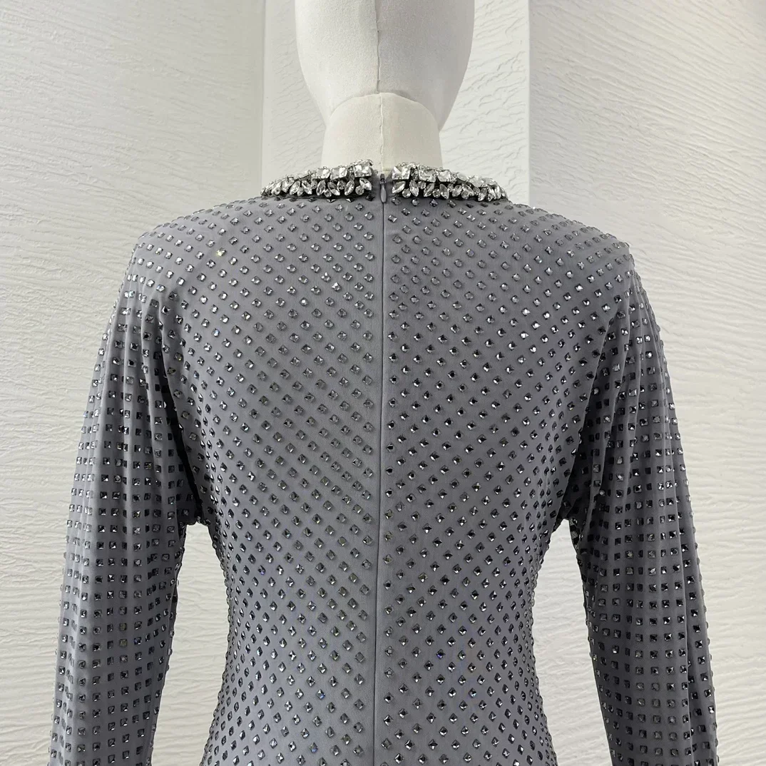 Женское платье-макси с длинным рукавом и юбкой-годе