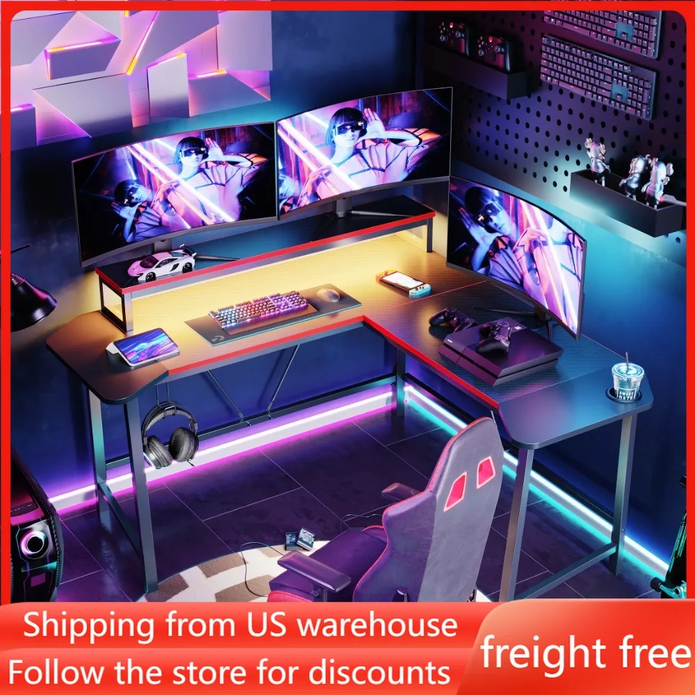 

Стол игровой офисный L-образный, 56,6 дюйма