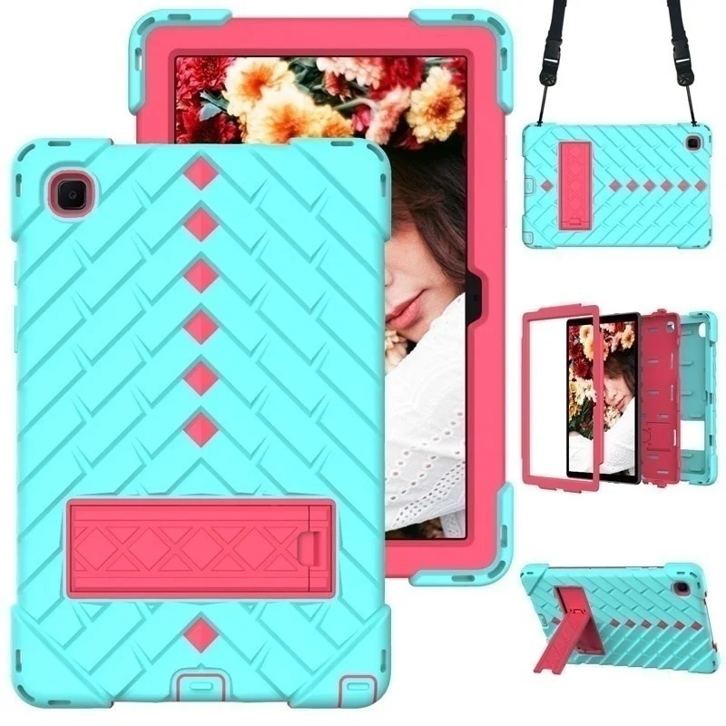 

Tablet Case For Samsung Galaxy Tab A7 10.4 2020 T500 T505 Shock Proof Full Body Kids Children Safe Flat Protective Cover Bracket