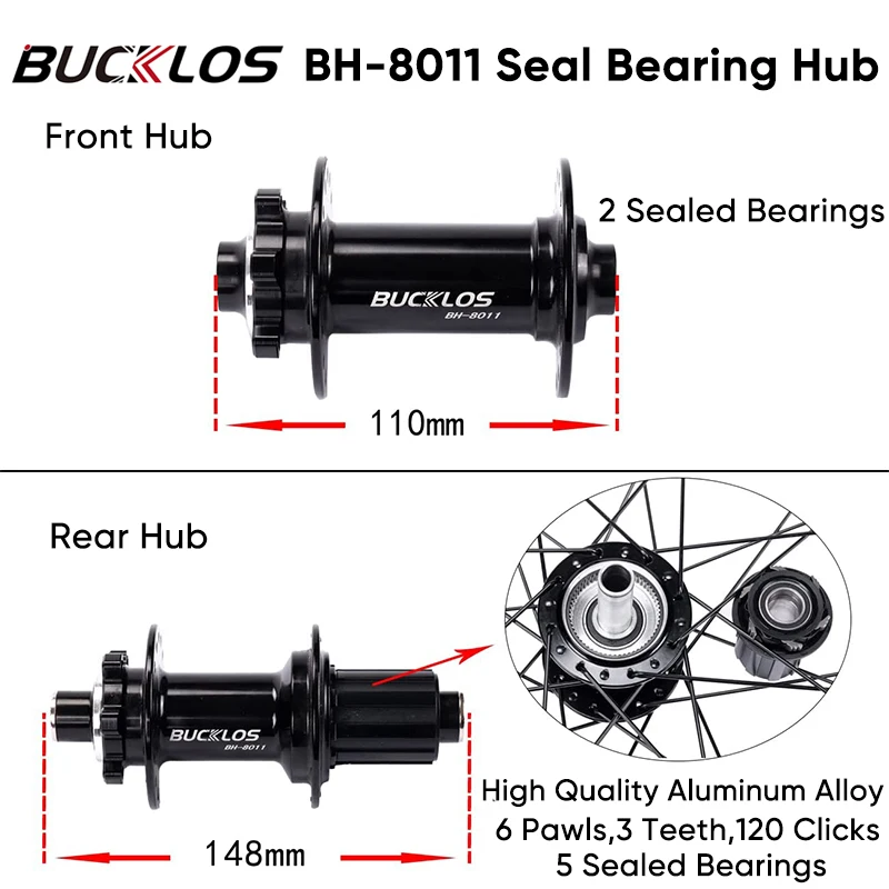 BUCKLOS BM1480 Колеса для горного велосипеда 15*110 мм 12*148 Велосипедное переднее и заднее