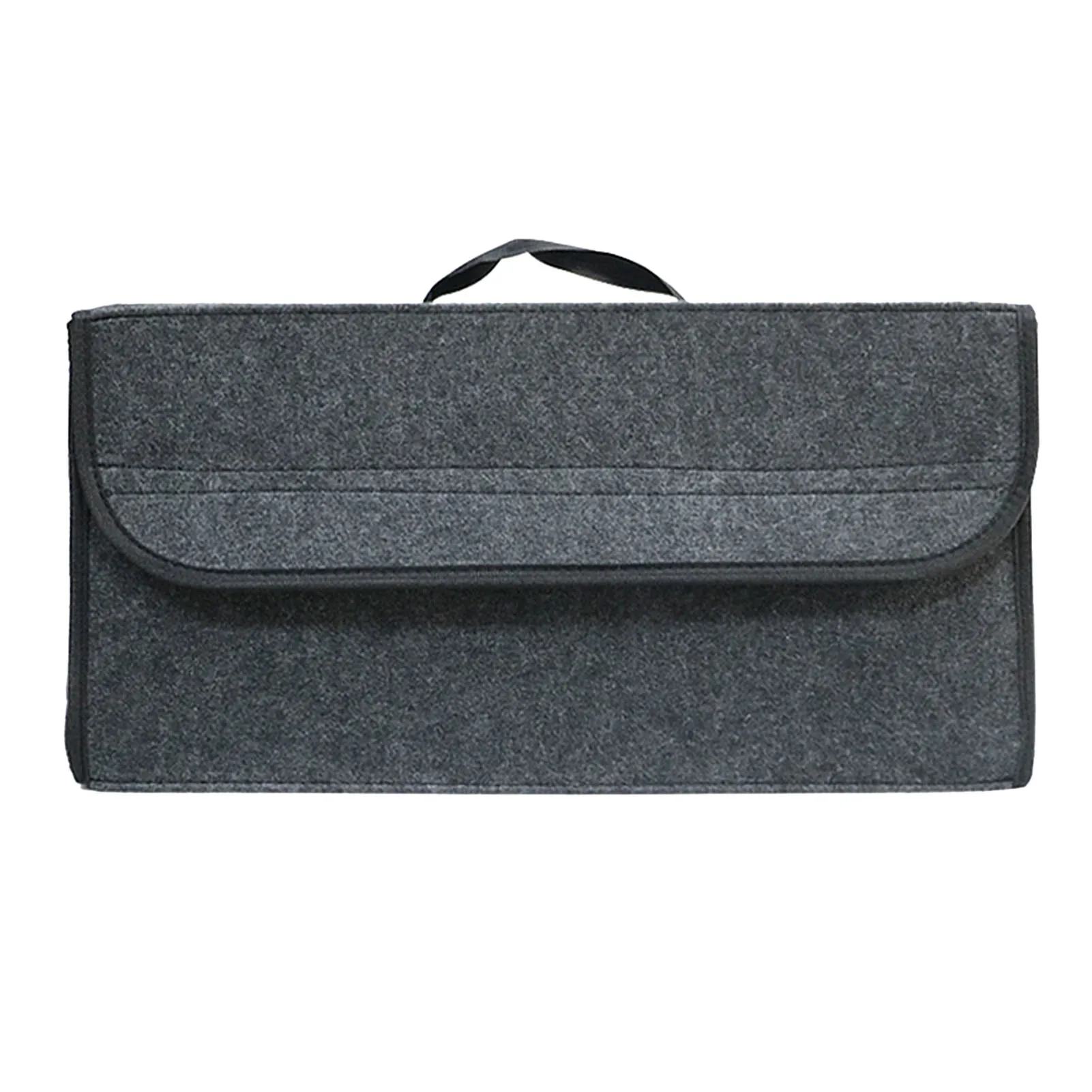 

Car Trunk Organizer Foldable Car Trunk Storage Compartment Soft Felt Organizer Storage Bag Vehicle Accessories 19.6*9.4*5.9 In