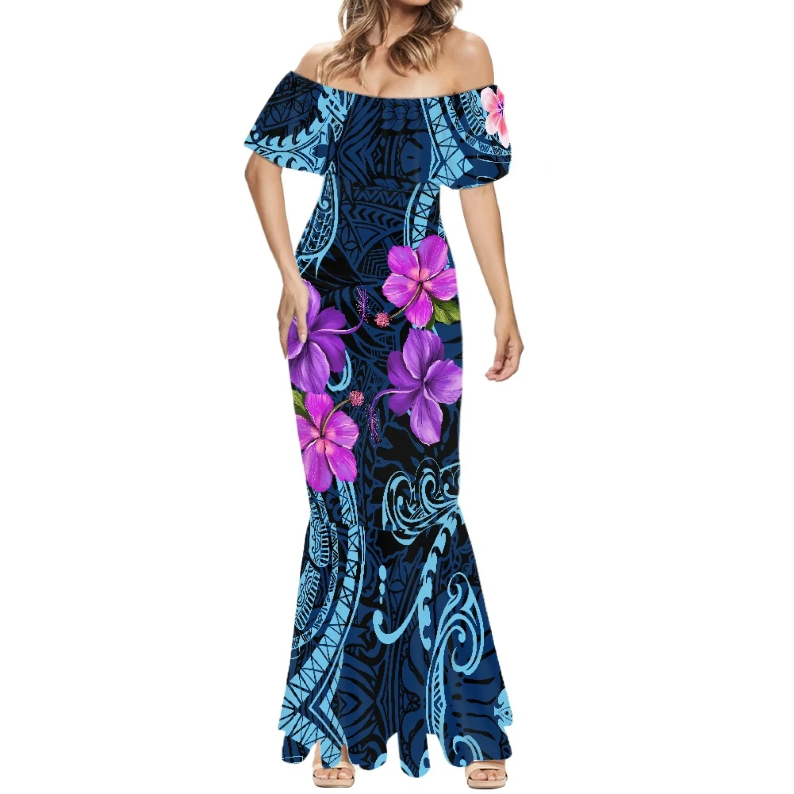 Полинезийский Тонга Гаваи Фиджи Гуам Самоа понпей племенные тату-принты одежда