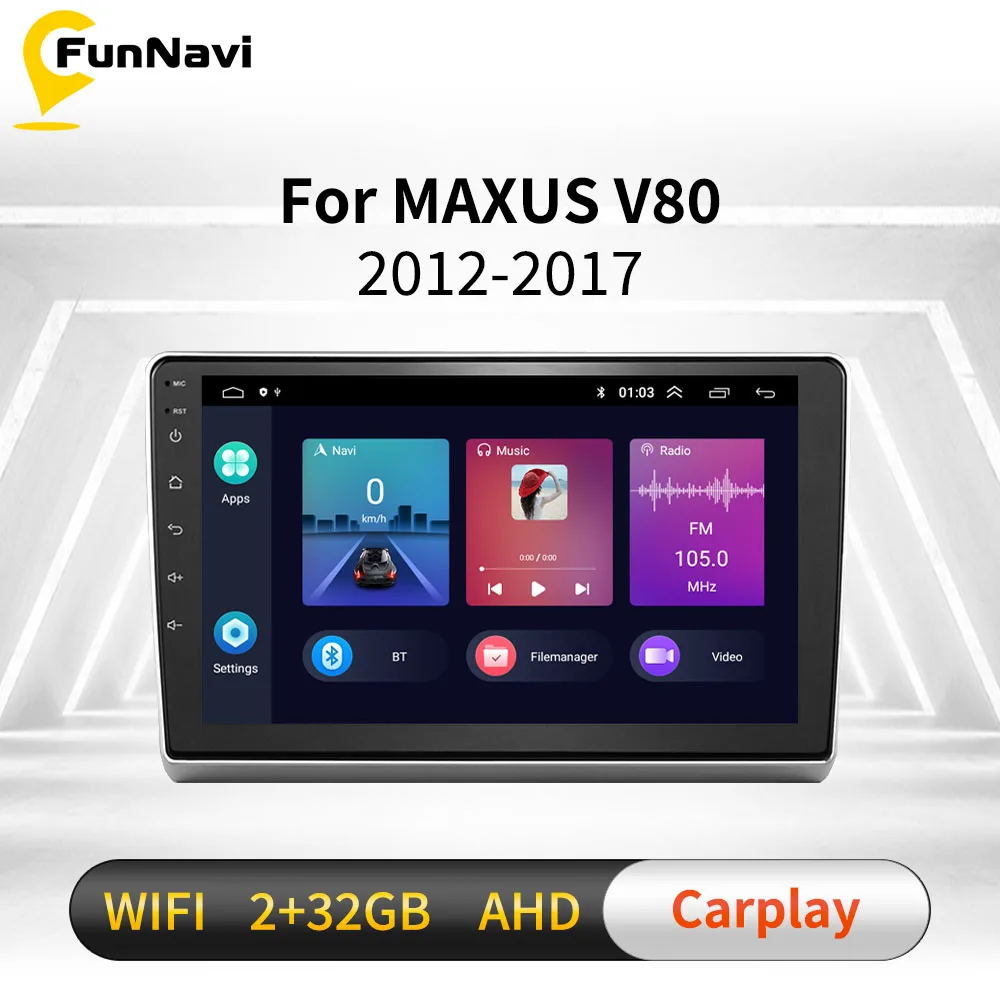 Car Radio for MAXUS V80 2012-2017 Android 2 Din Car Multimedia Player Auto Stereo Wifi FM GPS Navigation Head Unit with Frame