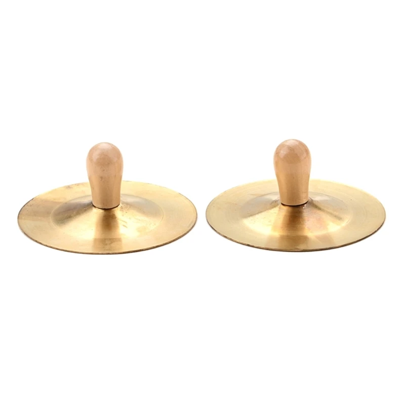 

1 Pair Concert-Band Hand Cymbal with Handle 3.5 Inch Clash-Cymbals Precussion Instrument Musical Toy for Kids Students