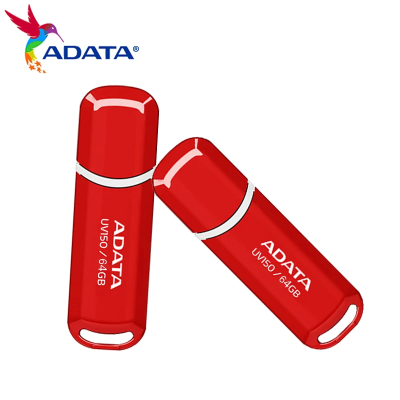 

USB-флеш-накопитель ADATA USB 3,2, высокоскоростной Флэш-Накопитель UV150, 64 ГБ, 32 ГБ, 16 ГБ, портативный флэш-накопитель, красный U-диск