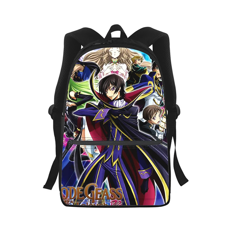 CODE GEASS Lelouch of the Rebellion Men Women Backpack 3D Fashion Student School Bag Laptop Backpack Kids Travel Shoulder Bag