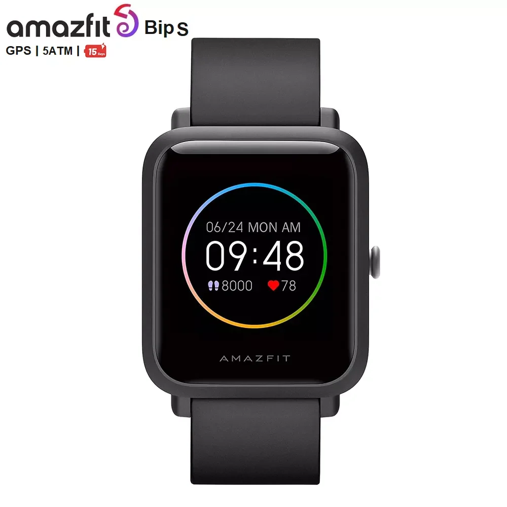 

Global Version New Bip S Smartwatch 5ATM waterproof built in GPS GLONASS Bluetooth For Ios Android Phone