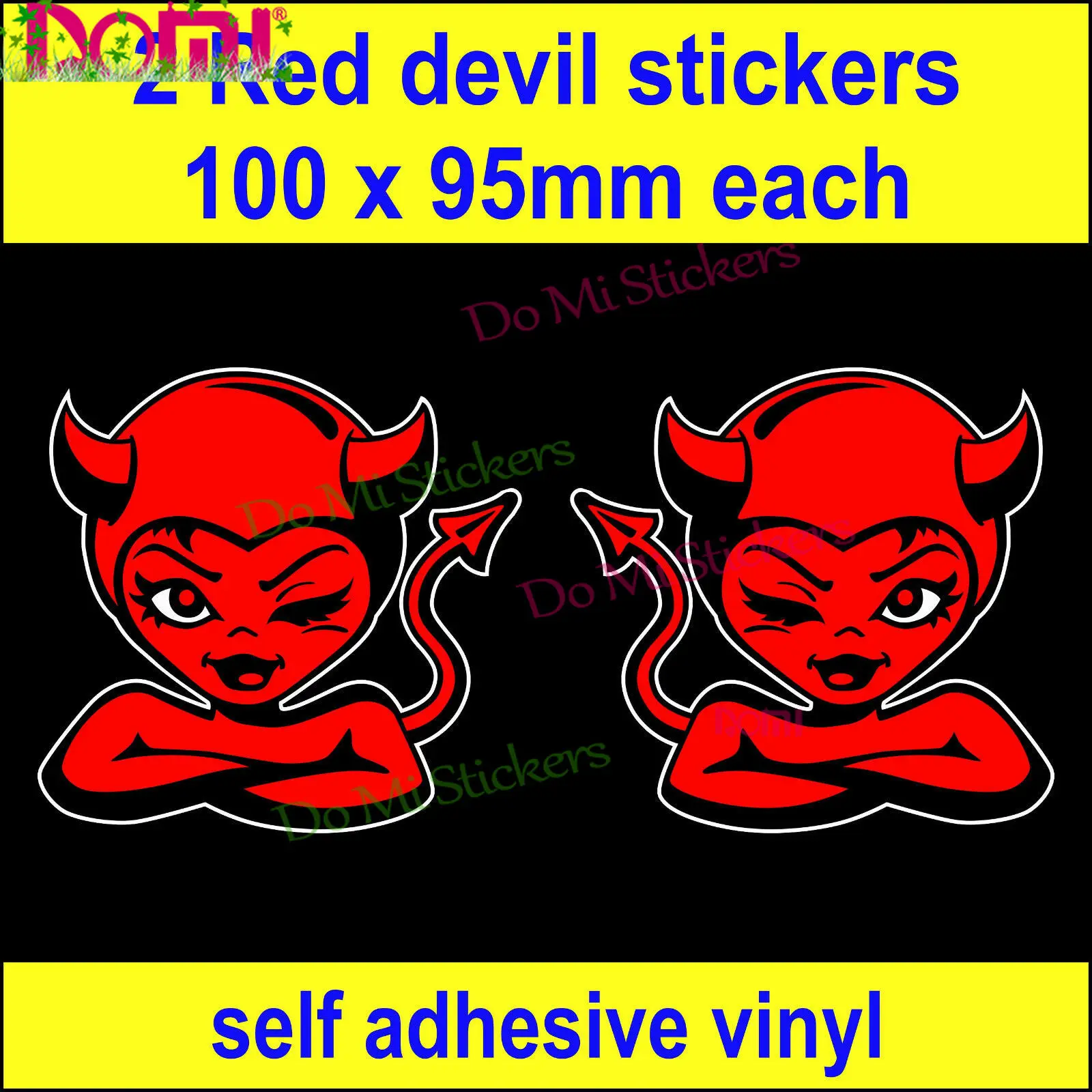 Наклейки на бампер с красным дьяволом, 2 шт.