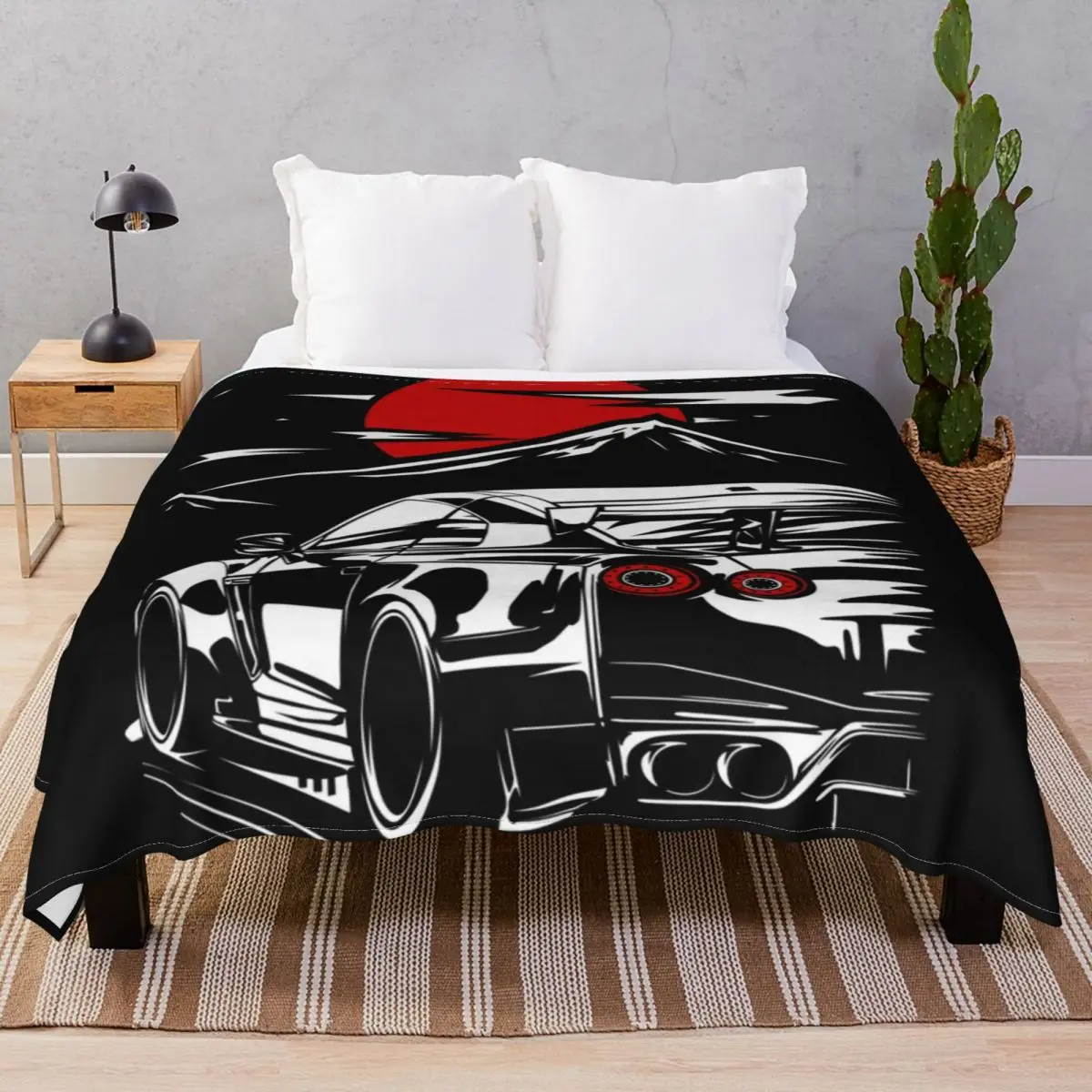 

Nissan GT-R Nismo Haruna Blanket Fleece Plush Print Super Warm Throw Blankets for Bedding Home Couch Camp Office