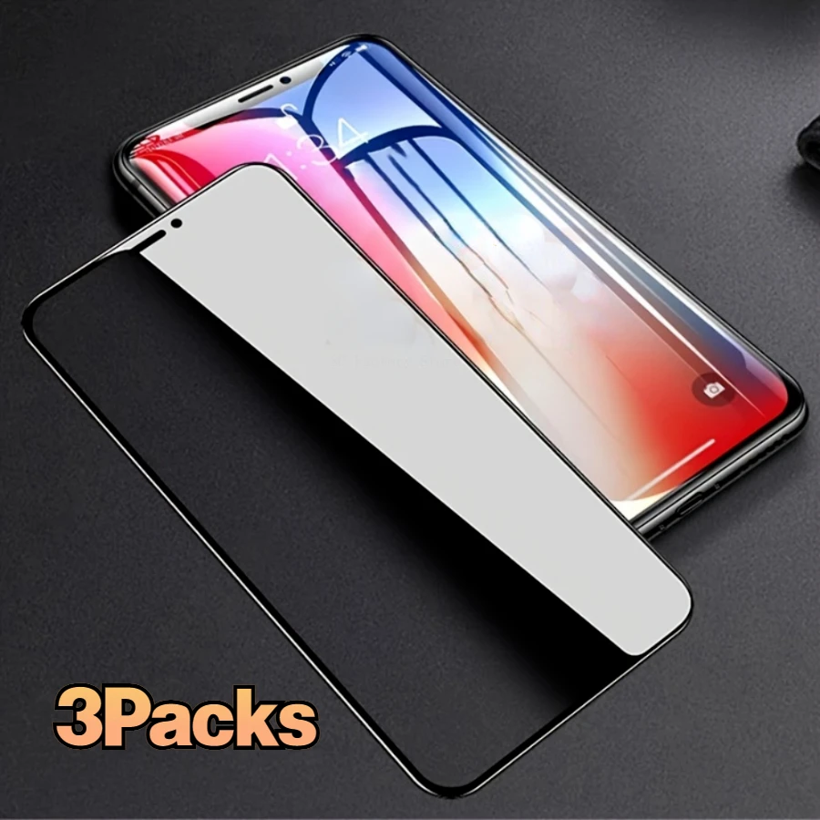 

3Packs Anti-spy Screen Protector For IPhone 15 11 12 13 14 Pro Max Tempered Glass For IPhone X XS XR Protector Film