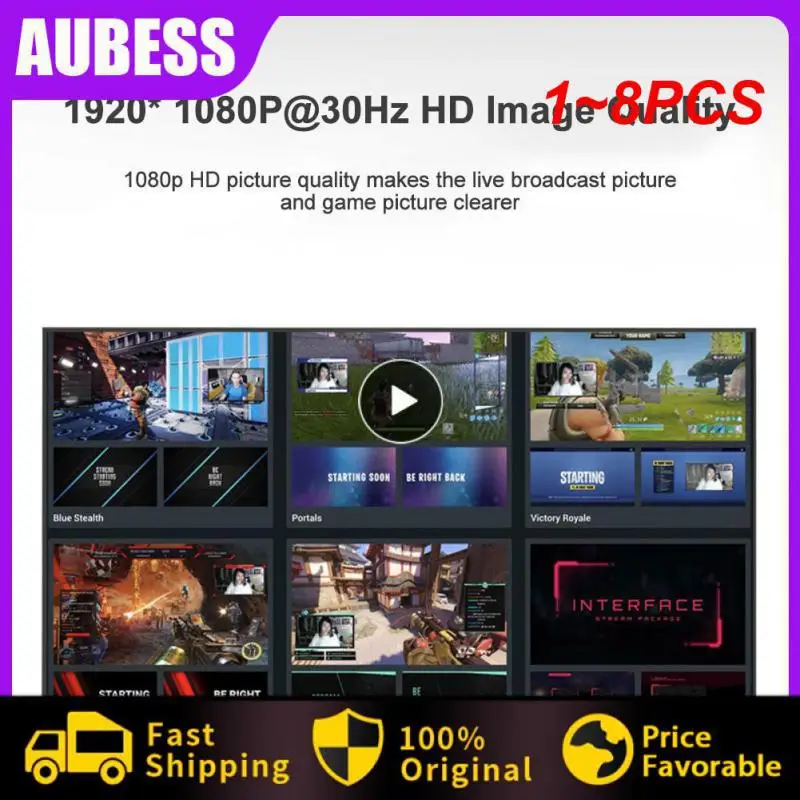 

1~8PCS Audio Video Capture Card 4K 1080P HDMI-compatible USB 3.0 Record to DSLR Camcorder Action Cam for Gaming Streaming