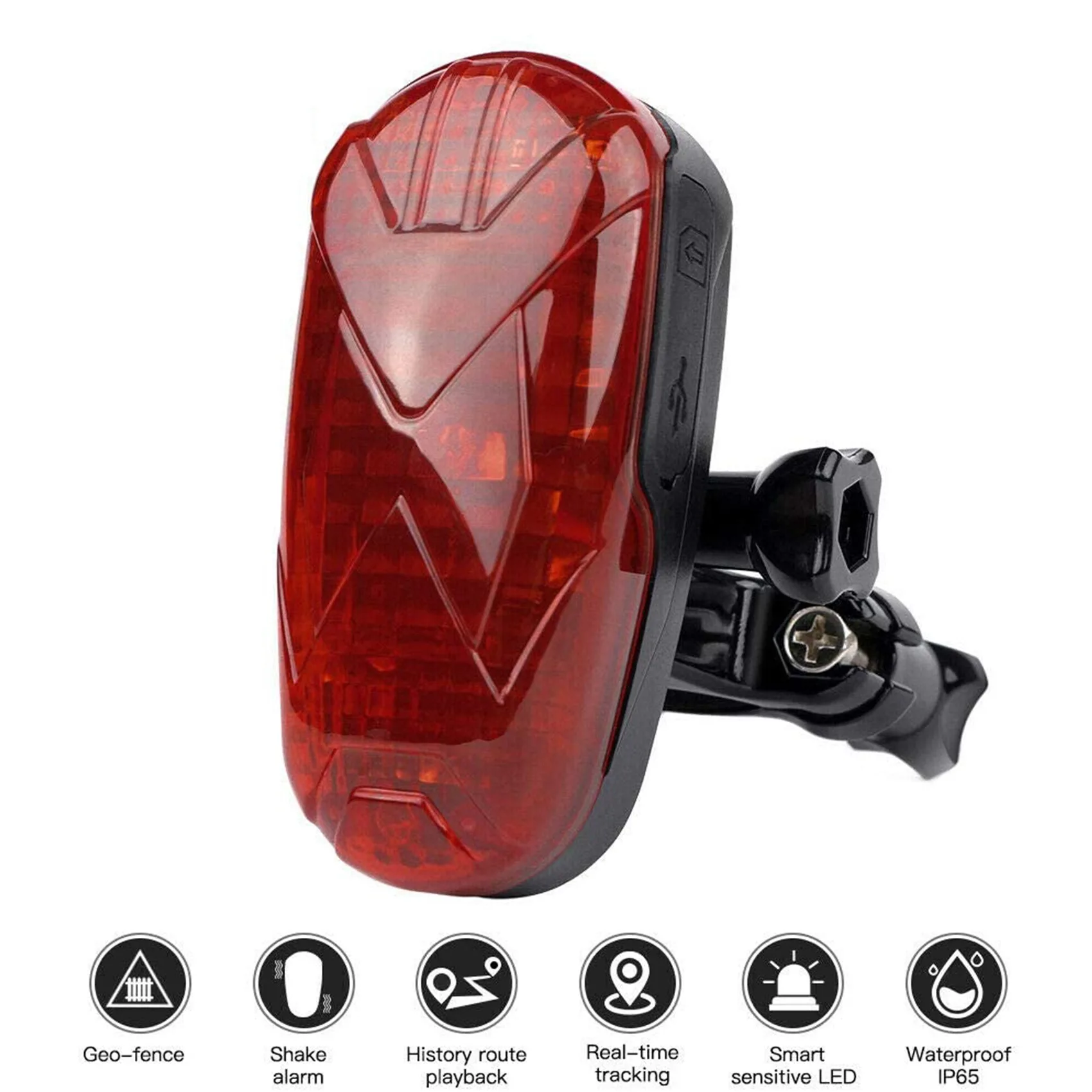 GPS трекер на велосипед Водонепроницаемый задний фонарь Mini Tracker для велосипеда
