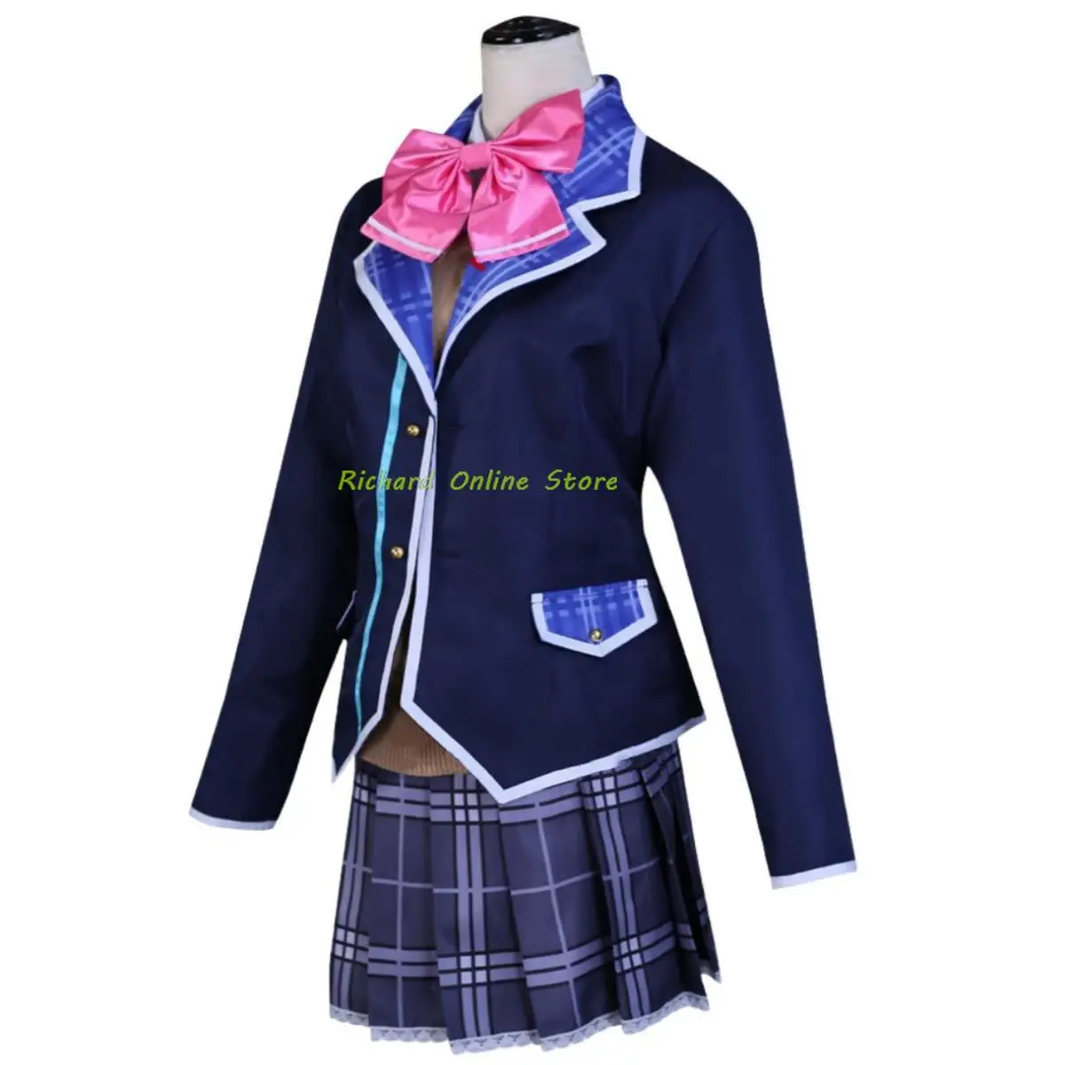 

Косплей-костюм из аниме VIRTUALSAN-LOOKING Tsukino Mito, парик YouTuber NIJISANJI, японская форма JK, юбка, женский сексуальный карнавальный костюм