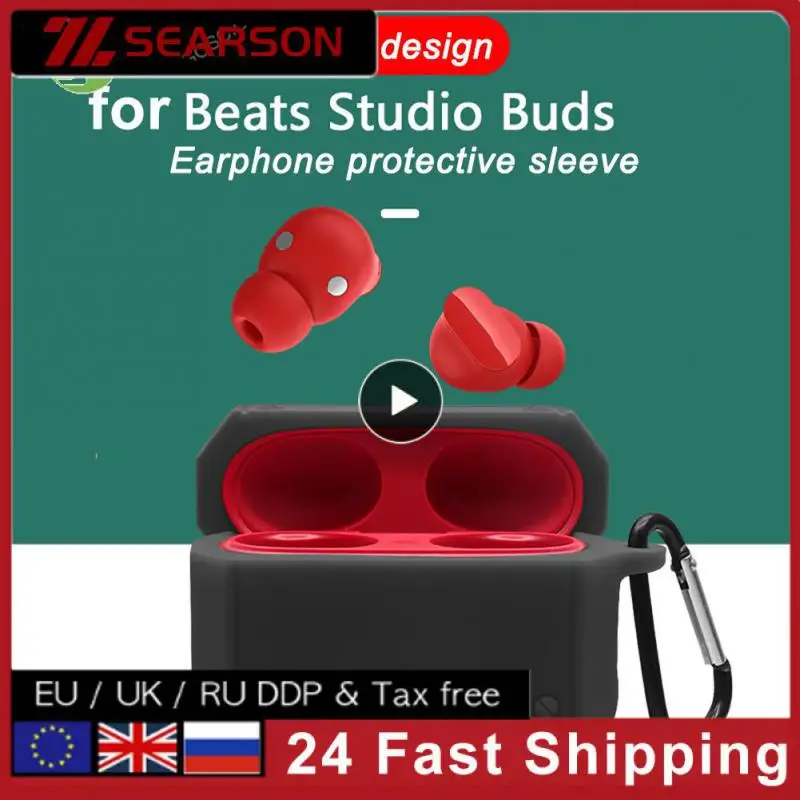 

Anti-shock Silicone Case bluetooth-compatible Sweat-proof Earphone Protective Cover Protective Cover For Beats Studio Buds