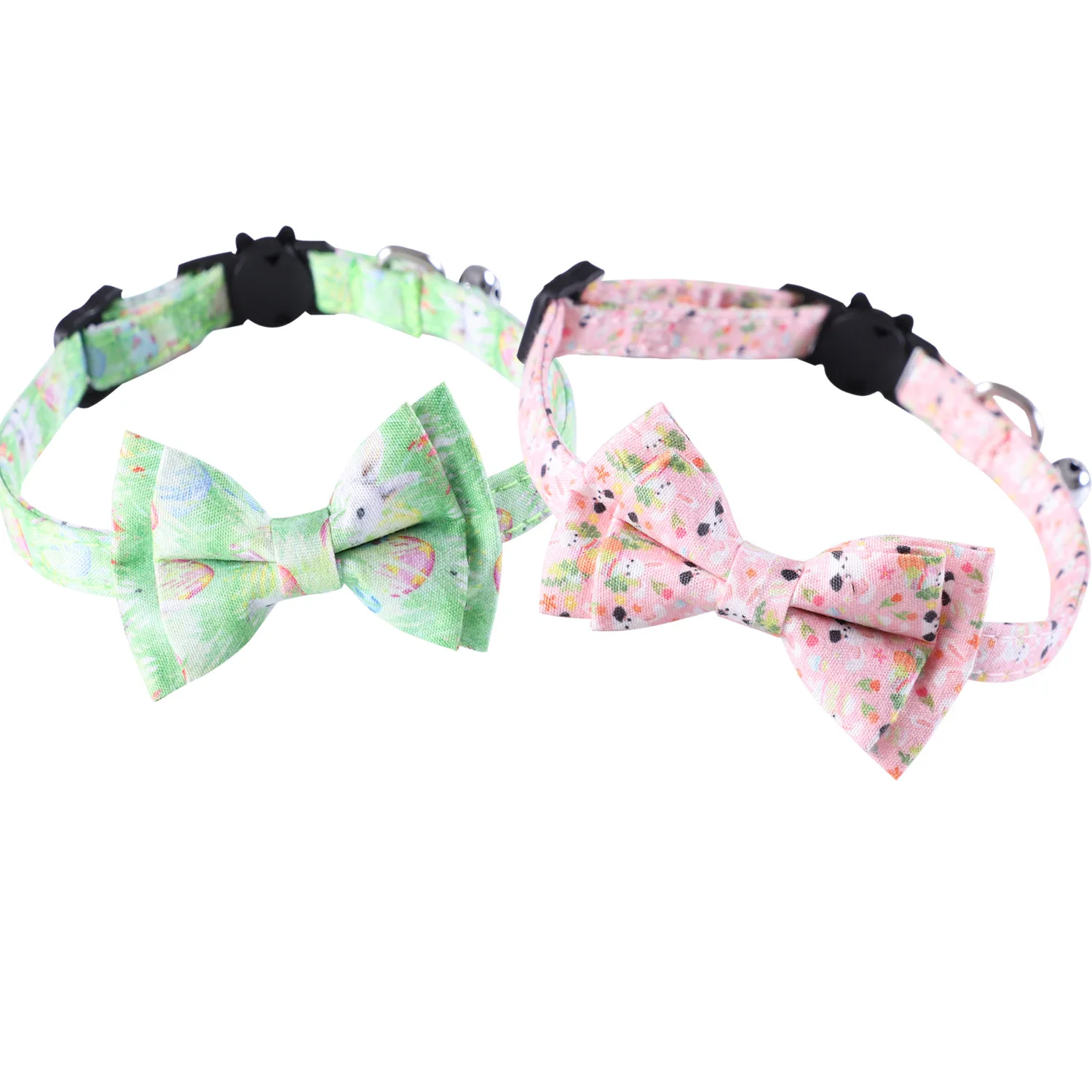 

Easter Rabbit Pet Necklace Adjustable Strap Dog Accessories Bowknot Cat Collar Bow Tie With Bell Puppy Necktie Personalised
