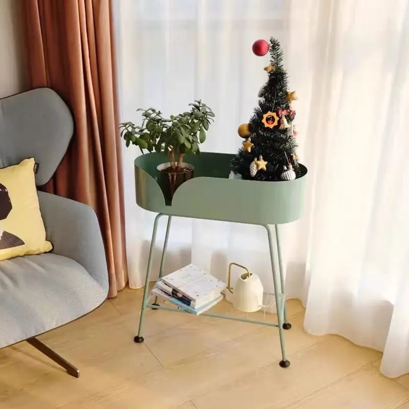 

Iron Flower Rack Floor Type Shelf Indoor Living Room Balcony Shelf Light Luxury Simple Windowsill Flowerpot Living Room Set