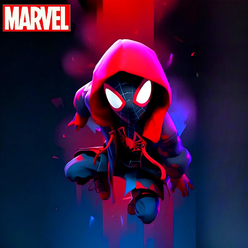 

New Product First Edition Handmade Q-edition Marvel Miles 100cmx56cm Comic Poster Oil Painting Sticker Painting Poster Gifts