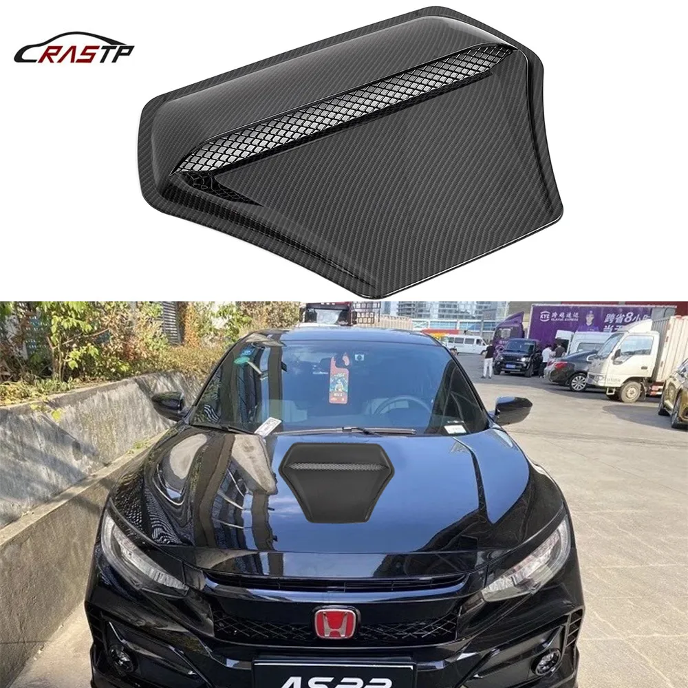 RASTP-Free Shipping Carbon Fiber Engine Hood Vent Inlet Air Intake For Honda Civic Type R 2016-2021 RS-LKT056