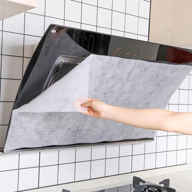 

45x60CM Disposable Kitchen Hood Oil Filter Paper Range Hood Grease Anti Oil Cotton Filter Cooker Hood Extractor Fan Filter