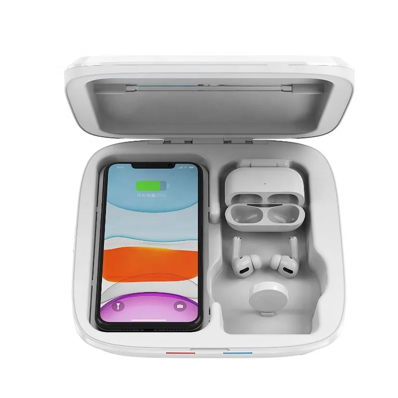

Multifunctional wireless charge ultraviolet portable uvc led sterilizer mobile phone disinfection box