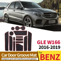 car gate slot pad for mercedes benz gle w166 2016 2017 2018 2019 accessories auto door groove interior non slip mats black red