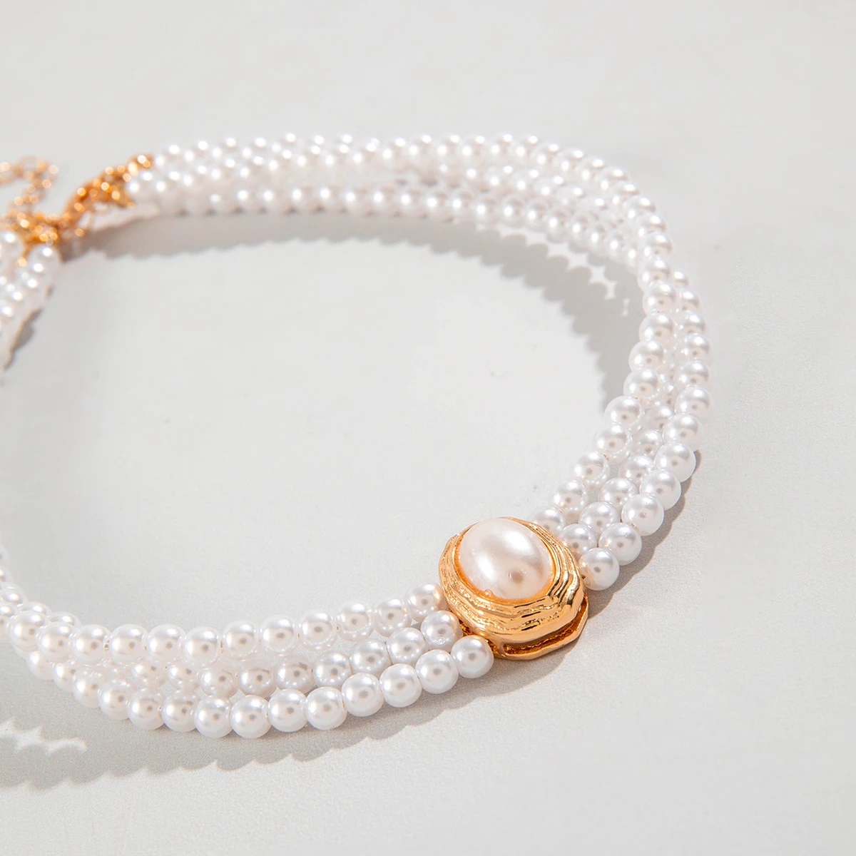 Tocona 2024 новое простое ожерелье из бисера с искусственным жемчугом многослойное