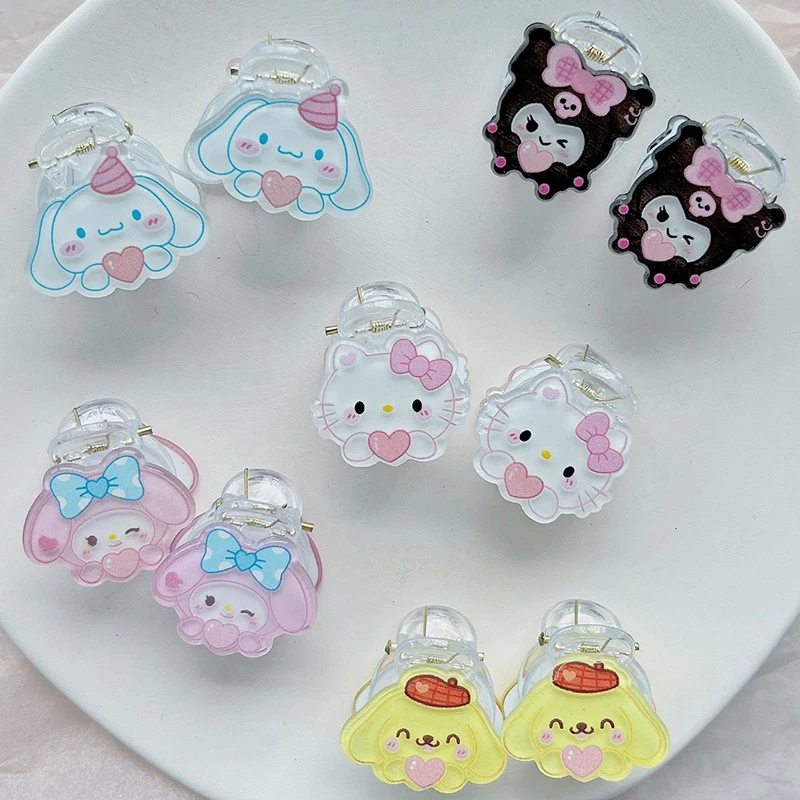 

Kawaii Anime Acrylic Glitter Kuromi Gripper My Melody Bangs Gripper Hair Gripper Tinnamoroll Kt Cat Cute Schoolgirl Hair Clip